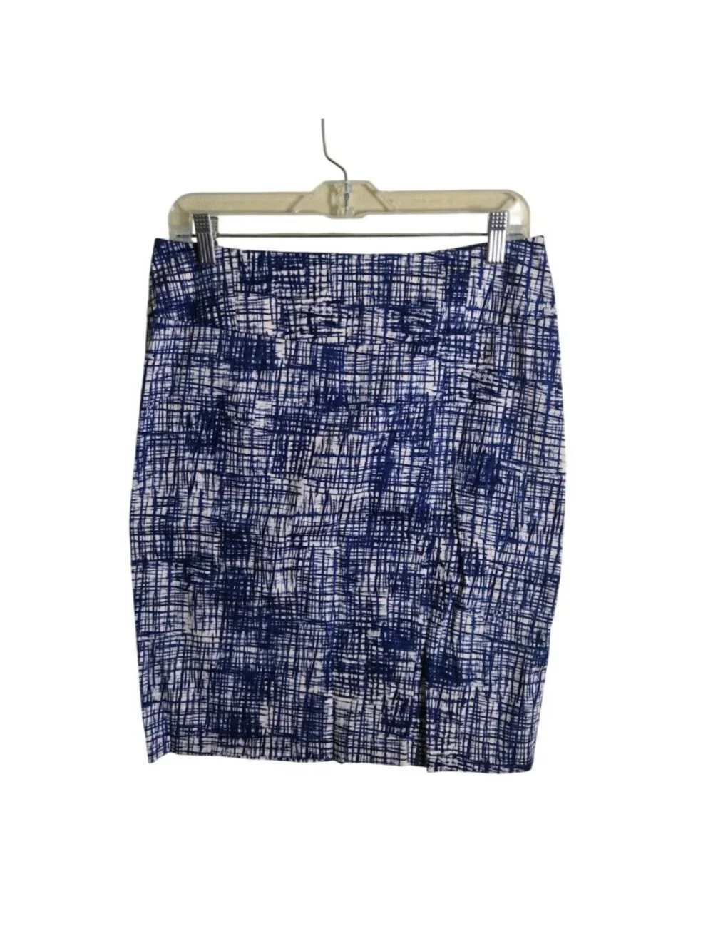 Sharagano Navy White Stretch Pencil Golf Skirt Size 6